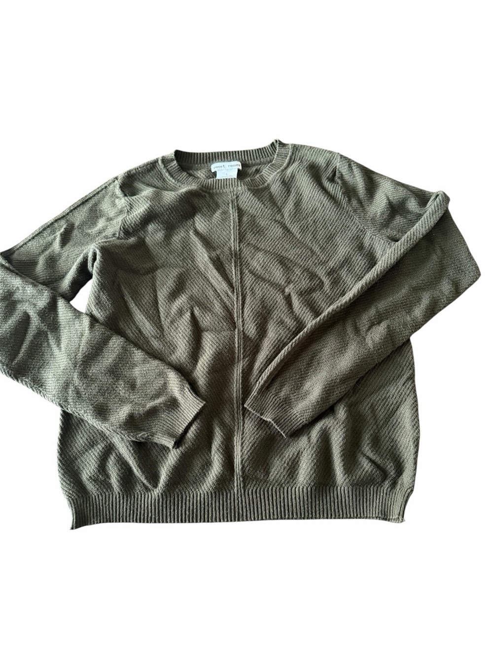 Sweet Romeo Olive Crewneck Sweater